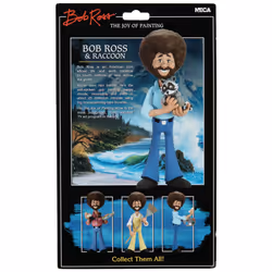 NECA Toony Classics: Bob Ross with Raccoon 6-Inch Action Figure