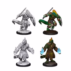 WizKids D&D Nolzur's Marvelous Miniatures: Lizardfolk Barbarian & Lizardfolk Cleric, Collectible figure, Video game
