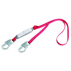3M DBI-SALA 6' PROTECTA PRO Pack 1"""""""" Polyester Web Single-Leg Shock-Absorbing Fixed Lanyard With Self-Locking Snap Hook At Each End