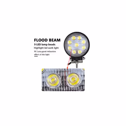2pc 4 inch 27W LED Work Light Flood Beam LED Light Bar 12V 24V Led Pods Waterproof Offroad Driving Lights Fog Lamps for Truck Tractor Car 4x4 ATV UTV
