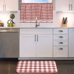 Woven Trends Farmhouse Curtains Kitchen D?cor  Buffalo Plaid Valance  Classic Country Plaid Gingham Checkered Design  Farmhouse D?cor  Windo