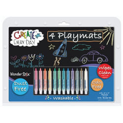 The Pencil Grip Black Board Playmat Kit with Wonder Stix (4 pc set)