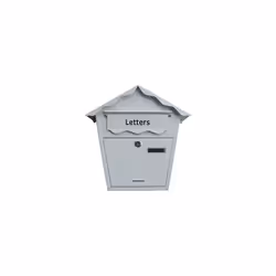 LETTER MAIL BOX LARGE STEEL WHITE POST LOCKABLE KEYS OUTDOOR WALL MOUNTED S5551