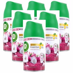 6 x Air Wick Freshmatic Max Automatic Spray Refill 250ml - Smooth Satin & Moon Lily
