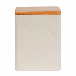 Salter Embossed Square Beige Tea Coffee Sugar Storage Canister Set