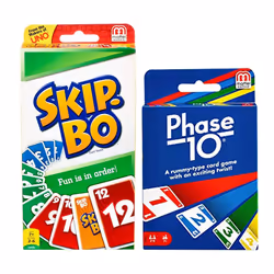 Mattel Phase 10 Card Game with Skip-Bo Card Game