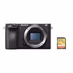 SONY A6500 Body Black + SanDisk Extreme 64G SD card