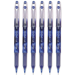 Pilot Precise P-700 Gel Ink Rolling Ball Pens  Fine Point  Blue Ink  6 Pens