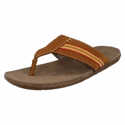 ) Mens Hush Puppies Summer Sandals Frame Toe Post - W Fit - UK 7, Tan (Brown