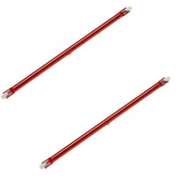 Pair of Rhino TQ3 Infrared Halogen Ruby Heater Lamps 1.1 kW 348mm 240V