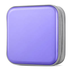 Bivisen CD Case  DVDs Wallet Holder  CD/DVD Case Wallet 40 Discs Heavy Duty Bag Binder Storage Booklet Album (Light Purple)