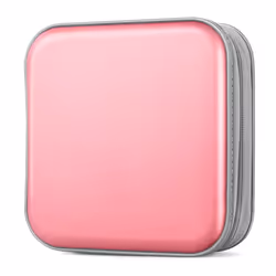 Bivisen CD Case  DVDs Wallet Holder  CD/DVD Case Wallet 40 Discs Heavy Duty Bag Binder Storage Booklet Album (Light Pink)