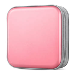 Bivisen CD Case  DVDs Wallet Holder  CD/DVD Case Wallet 40 Discs Heavy Duty Bag Binder Storage Booklet Album (Light Pink)