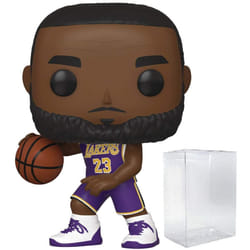 Lebron James LA Lakers Purple Jersey POP! Sports NBA Action Figure (Bundled with Pop Protector to Protect Display Box)