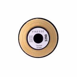 Finesse Thread Solid Colors | 100% Polyester  3ply  50wt | Thread Cones | 100% Polyester Thread for Quilting and Sewing (Thicket Brown  1 100 Yards)