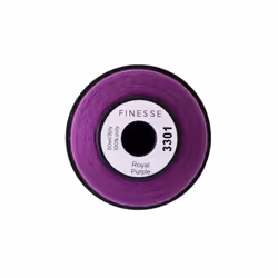 Finesse Thread Solid Colors | 100% Polyester  3ply  50wt | Thread Cones | 100% Polyester Thread for Quilting and Sewing (Royal Purple  1 100 Yards)