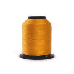 Finesse Thread Solid Colors | 100% Polyester  3ply  50wt | Thread Cones | 100% Polyester Thread for Quilting and Sewing (Gold  1 100 Yards)
