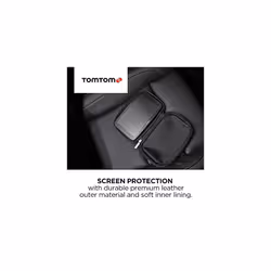 Sat Nav Premium Leather Carry Case for TomTom 7 Sat Navs eg TomTom GO Discover GO Camper Max and TomTom GO ExpertBlack