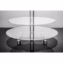 Jusalpha 6 Tier Round Acrylic Cupcake Stand-cake stand-dessert stand  cupcake Tower 6RFs (6 Tier With Base) (6RF-S)