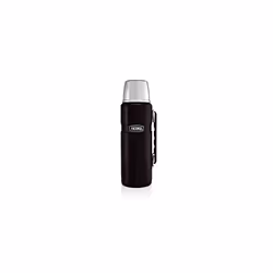 Thermos 190754 Stainless King Flask, Stainless Steel, Matt Black, 1.2 L