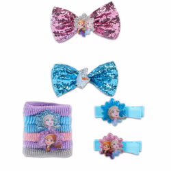 Disney Frozen Hair Accessories Bundle ~ 10 Pc Frozen Hair Set With Frozen Accessories Bag  Hair Bows  Clips  Stickers  And More! (Frozen Hair Accessor