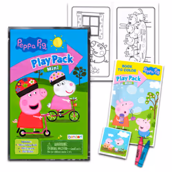 Peppa Pig Store Mini Party Favors Set for Kids - Bundle with 24 Mini Peppa Pig Grab n Go Play Packs with Coloring Pages  Stickers and More (Peppa Pig