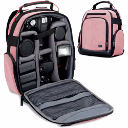 USA Gear Camera Backpack, Digital Camera Neoprene Carrying Bag with Customisable Accessory Dividers, Weather Resistant Bottom ...