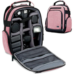 USA Gear Camera Backpack, Digital Camera Neoprene Carrying Bag with Customisable Accessory Dividers, Weather Resistant Bottom, Comfortable Back