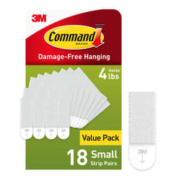 Command Small Picture Hanging Strips, Damage Free Hanging Picture Hangers, No Tools Wall Hanging Strips for Christmas Decorations, 18 White Adhesive