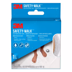 3M Safety-Walk Slip Resistant Tape  1 in x 15 ft  Anti Slip White Tape  Ideal For Slippery & Wet Conditions  Self-Adhesive Ba ...