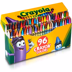 Crayola; Crayons; Art Tools; 96 ct.; Durable, Long-Lasting Colors, Built-in Sharpener