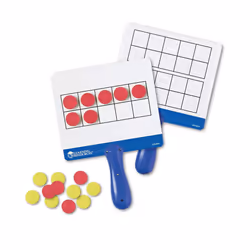 Learning Resources Magnetic Ten-Frame Answer Boards - Set of 4 with 100 Colorful counters/Discs Ages 5+ | Grades K+ Giant Ma ...