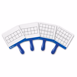 Learning Resources Magnetic Ten-Frame Answer Boards - Set of 4 with 100 Colorful counters/Discs  Ages 5+ | Grades K+ Giant Magnetic Ten Fram