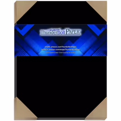 25 Dark Black Smooth Card/Cover Sheets - 9"" X 12"" (9X12 Inches) Fram