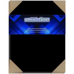 25 Dark Black Smooth Card/Cover Sheets - 9"" X 12"" (9X12 Inches) Fram