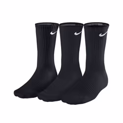 NIKE Unisex Performance Cushion Crew Training Socks (3 Pairs)  Black/W