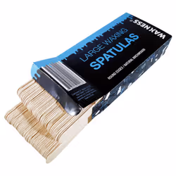 Waxness Wax Necessities Extra Polished Birchwood Rounded Body Wax Spatulas Applicators 100 Pack