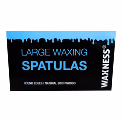 Waxness Wax Necessities Extra Polished Birchwood Rounded Body Wax Spatulas Applicators 100 Pack