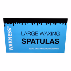 Waxness Wax Necessities Extra Polished Birchwood Rounded Body Wax Spatulas Applicators 100 Pack