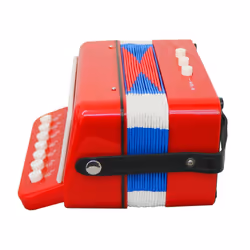 Oypla 7 Keys 2 Bass Children's Red Toy Accordion Musical Instrument