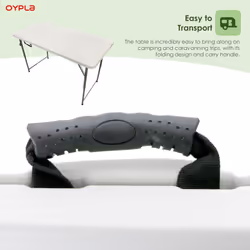Oypla 4ft 1.2m Folding Heavy Duty Outdoor Trestle Party Garden Table