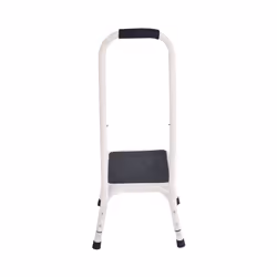 Oypla Single Caravan Step Stool Steel Non Slip Rubber Tread Safety with Handle