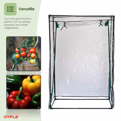 Oypla Growbag Tomato Growhouse Garden Greenhouse with PVC Cover - 150x100x50cm