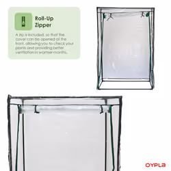 Oypla Growbag Tomato Growhouse Garden Greenhouse with PVC Cover - 150x100x50cm