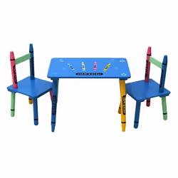 Oypla Children's Wooden Crayon Table & Chair Set