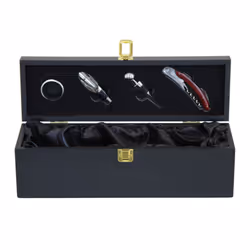 Oypla Wine Bottle Gift Box Presentation Case & 4pc Accessories Set