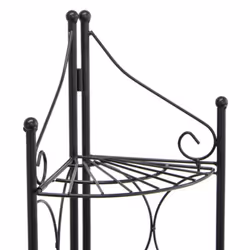 Oypla 4 Tier Foldable Metal Garden Flower Staging Plant Stand Display Shelf