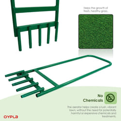 Oypla Hollow Tine 5 Spike Hand Lawn Grass Soil Aerator Outdoor Garden