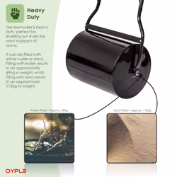 Oypla Heavy Duty Large 72L Water Filled Garden Lawn Roller