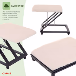 Oypla Adjustable Folding Cushion Padded Footstool Foot Leg Rest